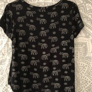 hollister black elephant tee